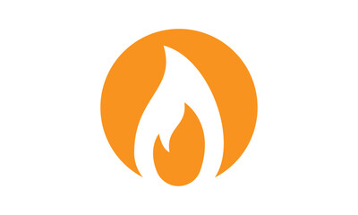 Fire Flame Logo design vector. Bonfire Silhouette Logotype icon