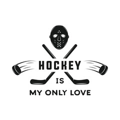 Set of vintage retro winter sport hockey emblem, logo, badge, label. mark, poster or print. Monochrome Graphic Art. Engraving style.