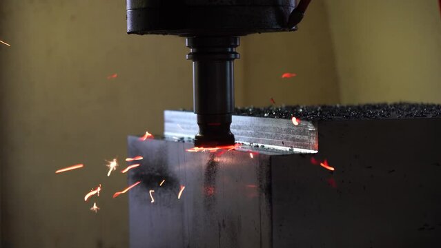 The tool wear on rough cutting process on CNC milling machine.