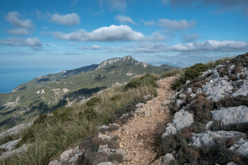 Fototapeta na wymiar Hiking the Beautiful Trails of Mallorca