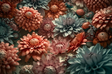 Fototapeta premium large fantasy flower background