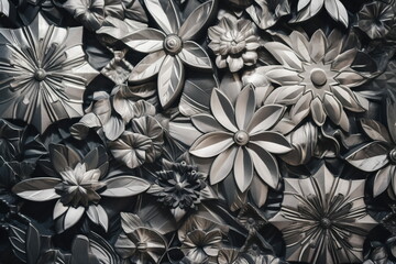metallic flowers background