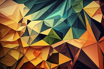 Abstract Delaunay Voronoi trianglify, Generative Ai
