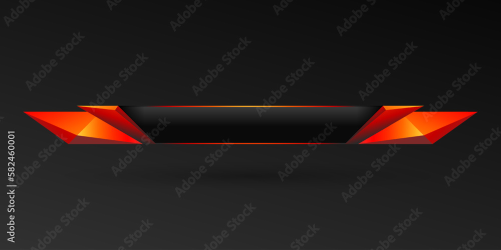 Wall mural fantasy lower third game interface screen title banner template