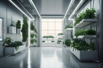 Modern agricultural technology using robots. Generative AI