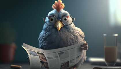 The Smart Chicken: Reading the Daily News with Glasses