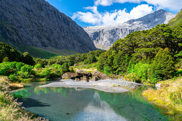 Naklejka na ściany i meble views of fiordland national park in new zealand