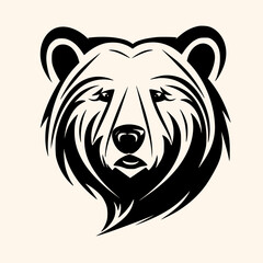 Bear vector for logo or icon, drawing Elegant minimalist style,abstract style Illustration