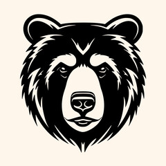 Bear vector for logo or icon, drawing Elegant minimalist style,abstract style Illustration