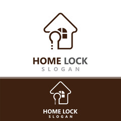 Home Lock Creative logo design security key protection concept for business