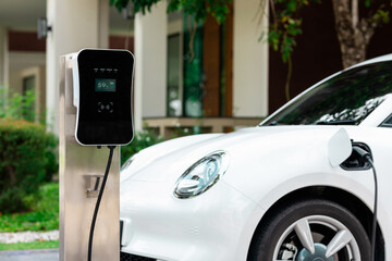 Progressive concept of EV car and home charging station powered by sustainable and clean energy...