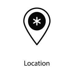 Location icon design stock illustration