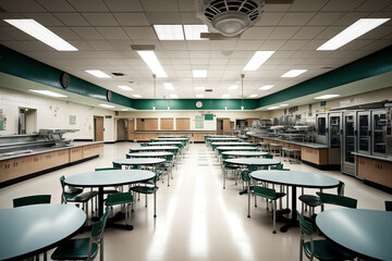 School cafeteria, generative AI