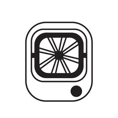 Small Desk Fan Black and White Icon