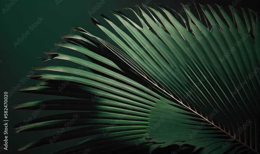 Poster a close up of a green leaf on a black background with a green background and a black background with