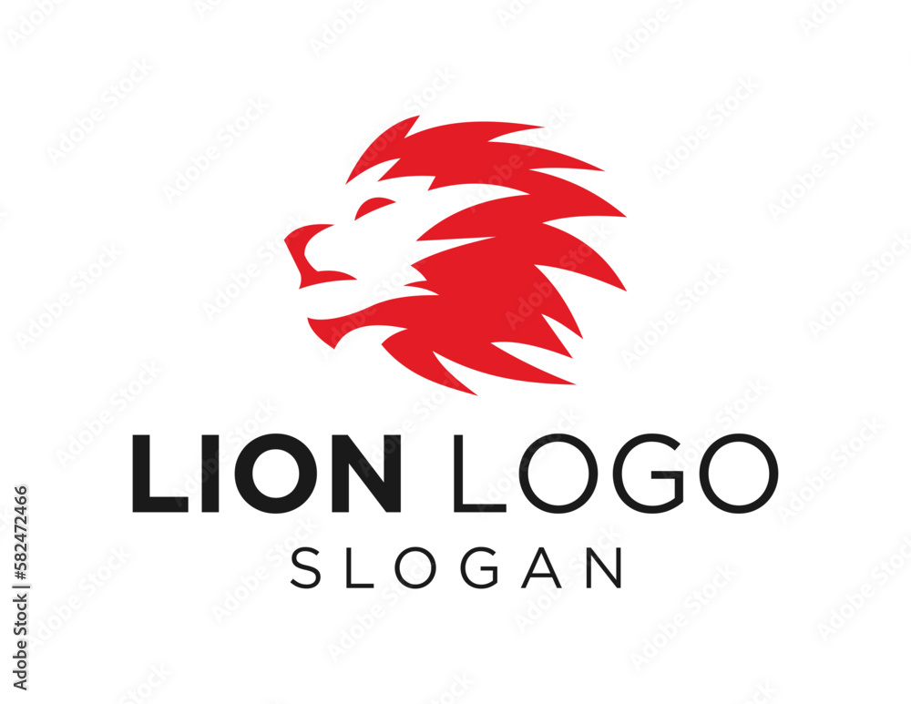 Aufkleber logo design about lion on a white background. made using the coreldraw application.
