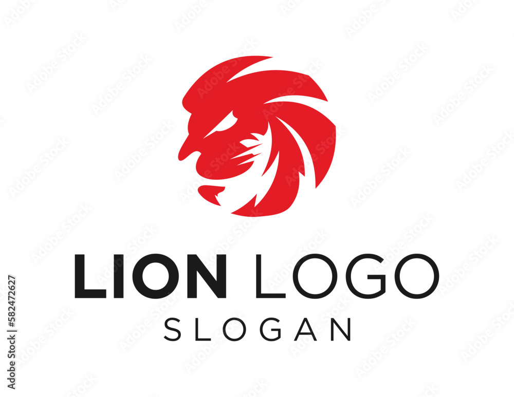 Aufkleber logo design about lion on a white background. made using the coreldraw application.