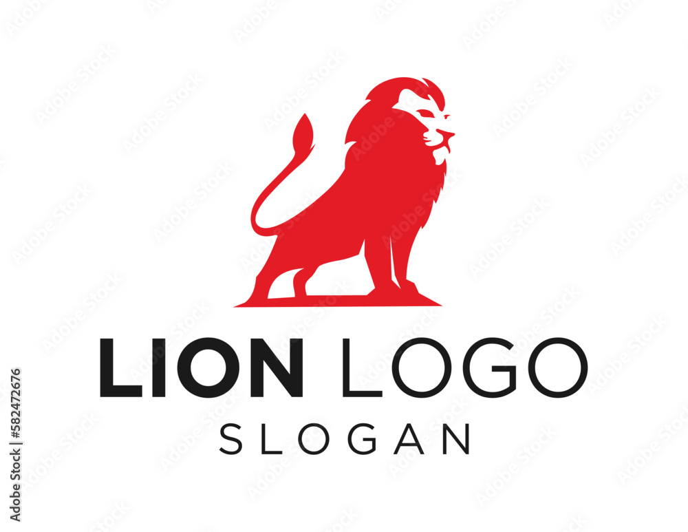 Aufkleber logo design about lion on a white background. made using the coreldraw application.