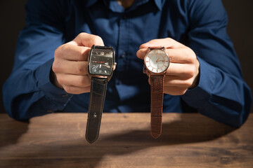Businessman with a luxury wristwatch. Fashion, Lifestyle
