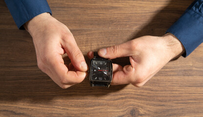 Businessman with a luxury wristwatch. Fashion, Lifestyle