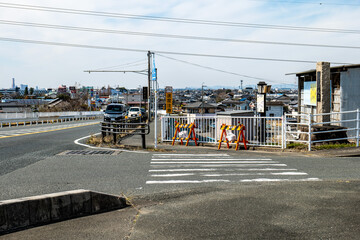一言坂の戦い跡地の石碑は現在の静岡県磐田市で行われた武田信玄と徳川家康の間で行われた戦場跡
