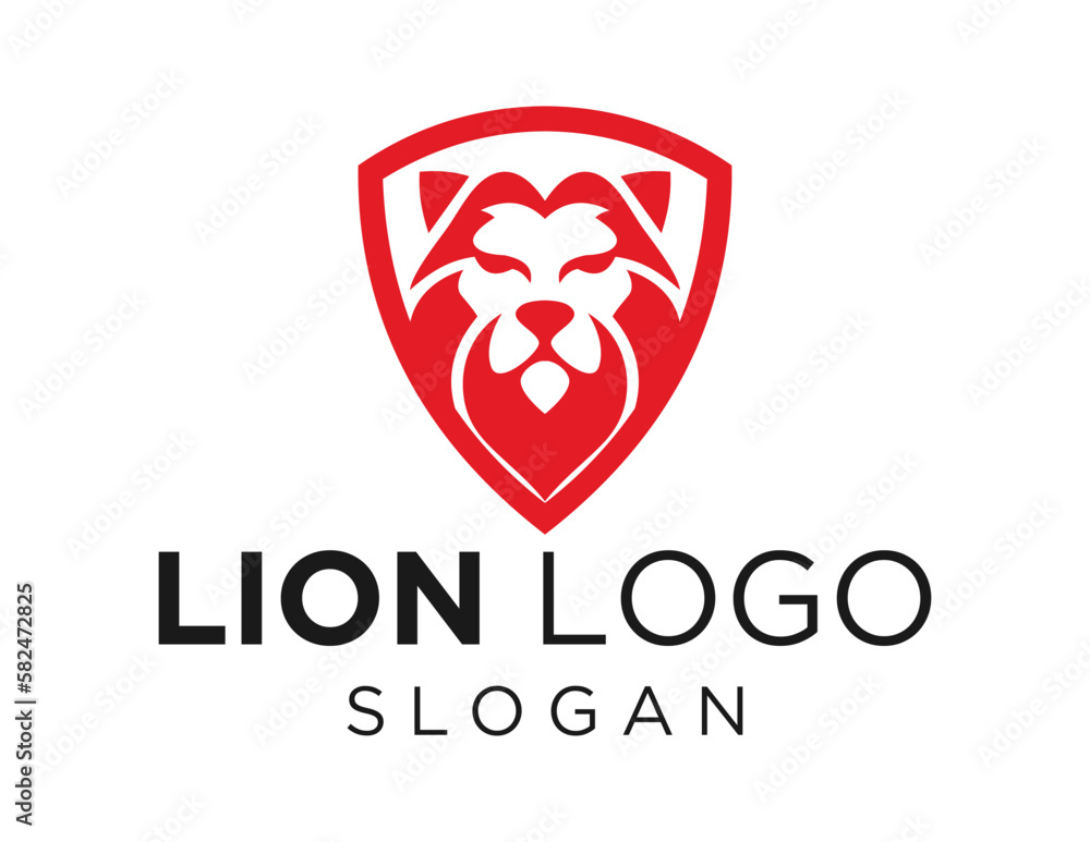 Aufkleber logo design about lion on a white background. made using the coreldraw application.