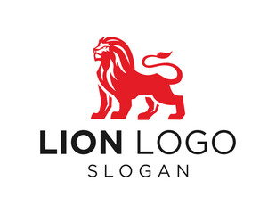 Logo design about Lion on a white background. made using the CorelDraw application.