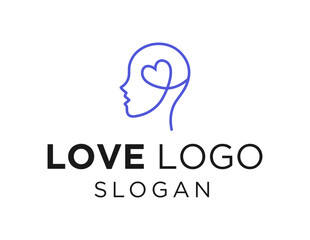 Logo design about Love on a white background. made using the CorelDraw application.