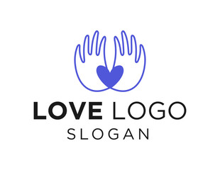 Logo design about Love on a white background. made using the CorelDraw application.