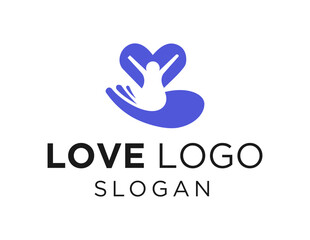 Logo design about Love on a white background. made using the CorelDraw application.