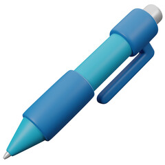 pen 3D isolated icon with transparent background