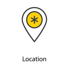 Location icon design stock illustration