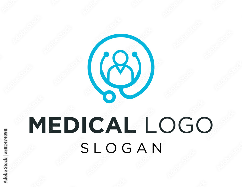 Poster logo design about medical on a white background. made using the coreldraw application.
