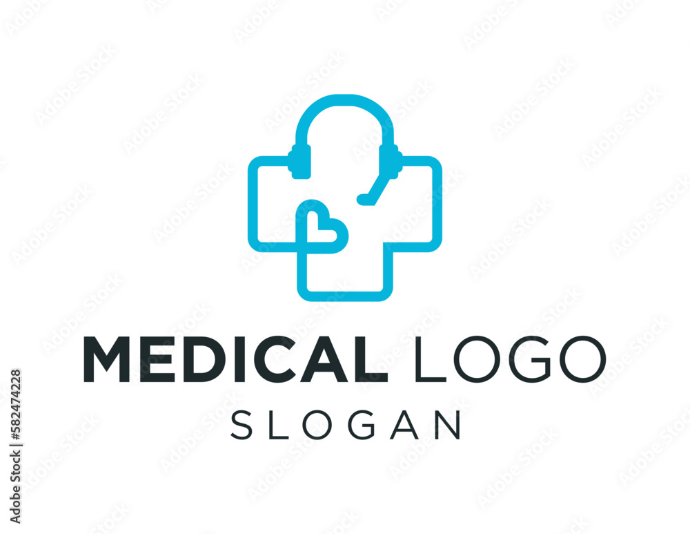 Poster logo design about medical on a white background. made using the coreldraw application.