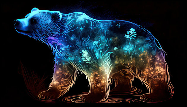 Spirit animal cosmic bear - By Generative AI