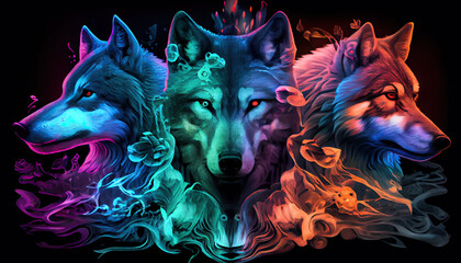 Wolf pack spirit animal - By Generative AI