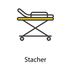 Stretcher icon design stock illustration