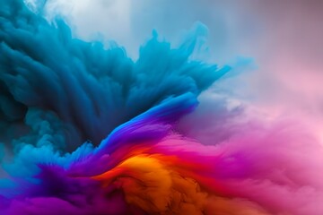 Rainbow cloud, design element desktop background, colorful illustration