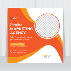 Business marketing agency promotion social media post template Design . Suitable for social media post and web internet ads and Vector illustrator 

