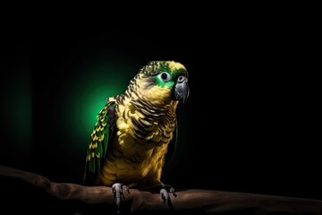Obraz premium Parrot standing on a branch. Generative AI