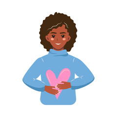 Self love, health, beauty and wellness concept. Vector illustration