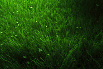 green grass background. Generative AI