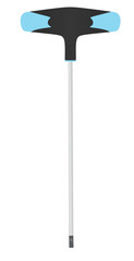 Isolated black screwdriver. vector illustration