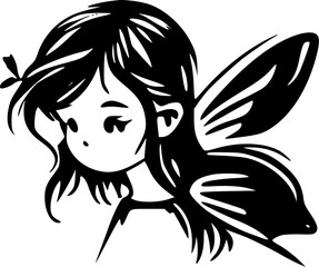 Fairy - High Quality Vector Logo - Vector illustration ideal for T-shirt graphic