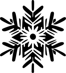 Fototapeta premium Snowflake | Black and White Vector illustration