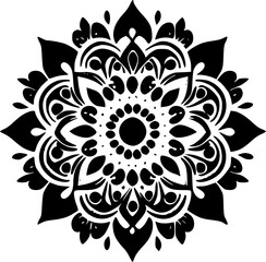 Mandala | Minimalist and Simple Silhouette - Vector illustration