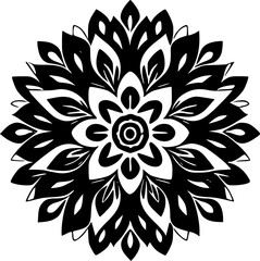 Mandala | Black and White Vector illustration