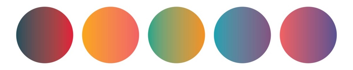 Gradient spheres, Gradient circles, Modern gradients sphere isolated vector set, Shapes Palette Gradient PNG	