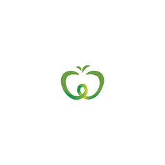 apple logo web simple design vector color illustration