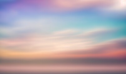 Naklejka na ściany i meble a blurry photo of a sky with clouds in the background. generative ai